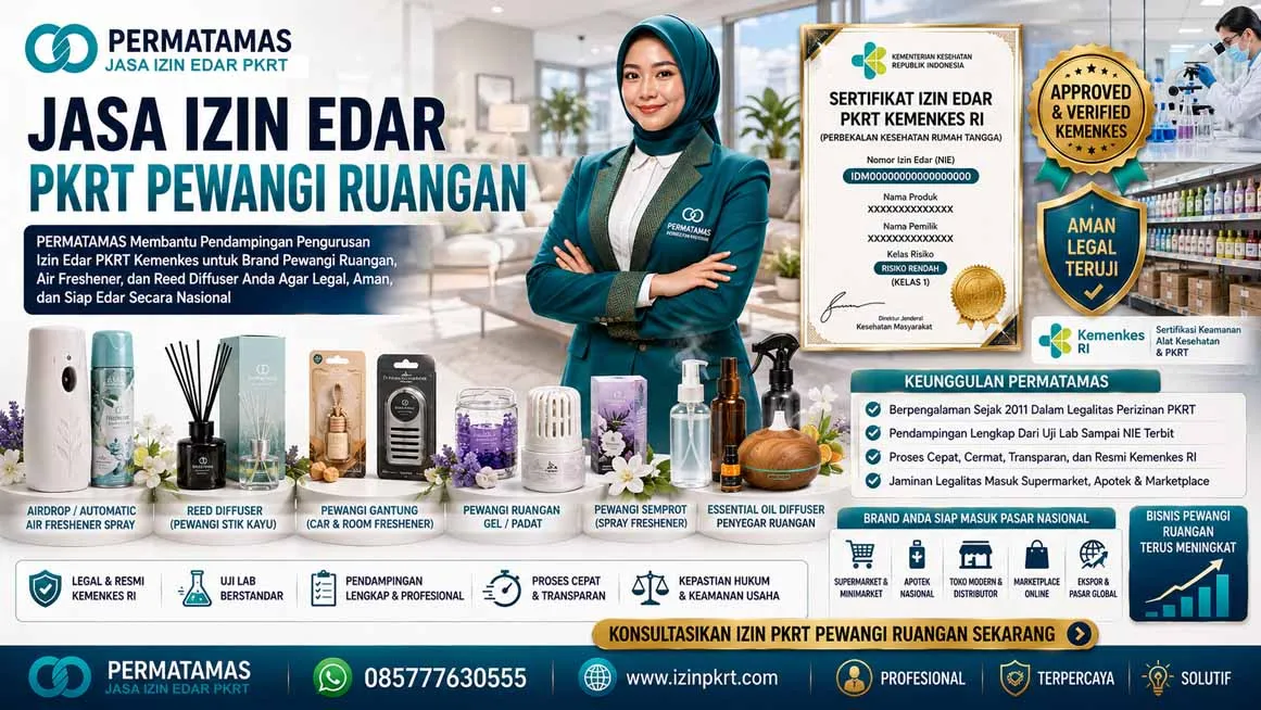 Izin Kemenkes PKRT Air Freshener Spray: Panduan Lengkap Syarat dan Cara Urus Izin Edar Terbaru