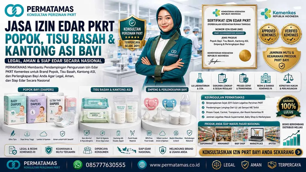 Pentingnya Izin PKRT Kemenkes Popok Bayi guna Menjamin Keamanan dan Legalitas Produk di Indonesia